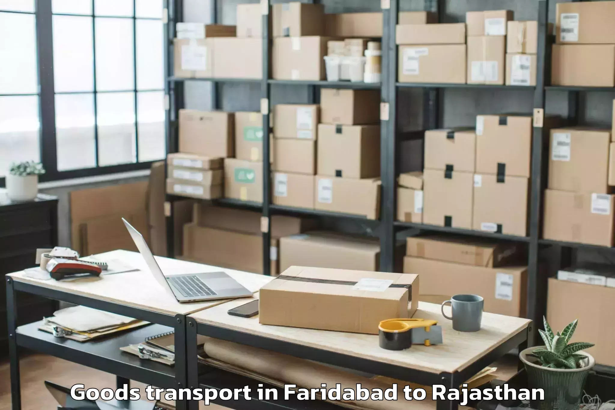 Affordable Faridabad to Pipar Goods Transport